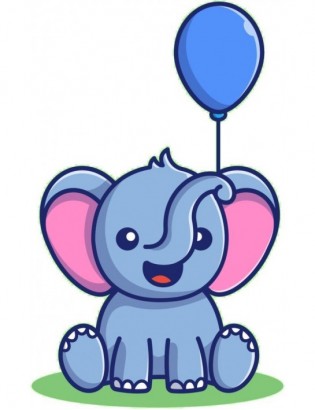 naprasowanka NP104 słoń balon 5cm